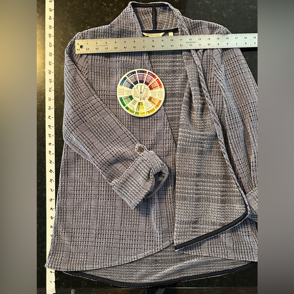 Soft Surroundings Textured Lavender Gray Blazer - Picture 7 of 7